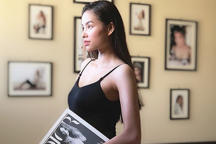 Người đẹp hiện làm người mẫu ở Mỹ.