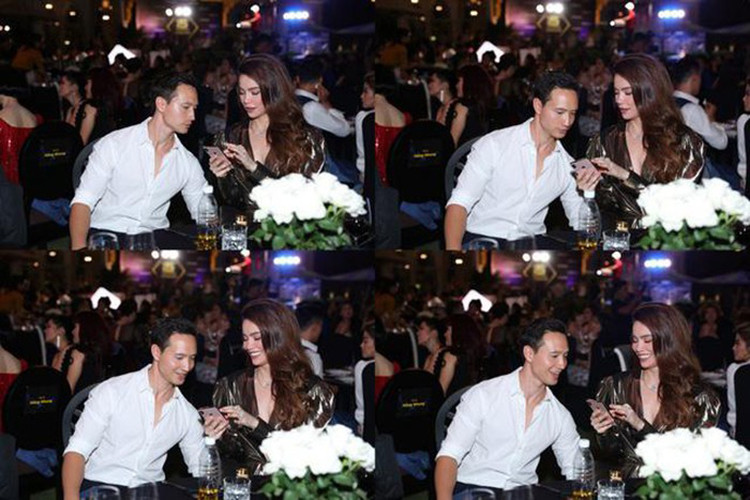 Tại sự kiện, cặp đôi thỏa mái trò chuyện, không hề e ngại bất kì ai. Ảnh: Gia đình xã hội