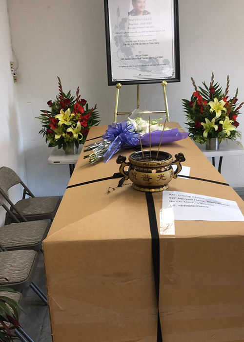 Thi hài của Anh Vũ đang chuẩn bị được đưa về Việt Nam.