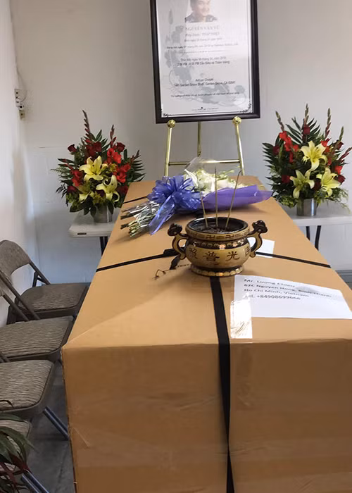 Thi hài của Anh Vũ đang chuẩn bị được đưa về Việt Nam.