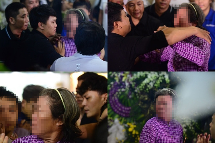 Hình ảnh một người phụ nữ lớn tuổi gây ồn ào khi cho rằng mình tới viếng nhưng bị ngăn cản. Ảnh: Vietnamnet