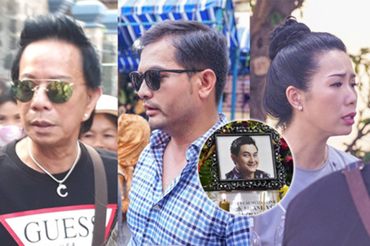 Buổi chiều ngày 9/4, đông đảo nghệ sĩ đã tới viếng Anh Vũ. Ảnh: Saostar