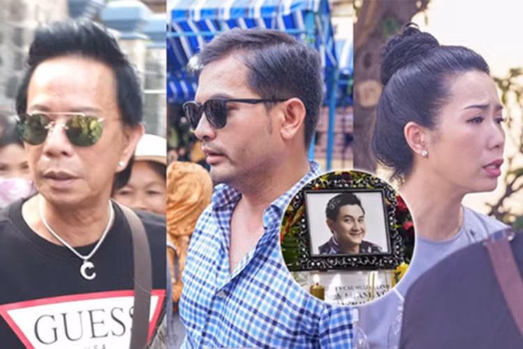 Buổi chiều ngày 9/4, đông đảo nghệ sĩ đã tới viếng Anh Vũ. Ảnh: Saostar