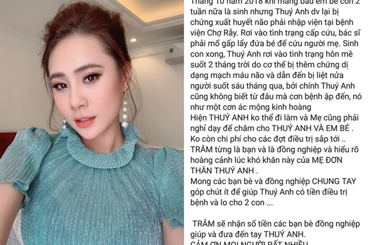 Diễn viên Hồ Bích Trâm chia sẻ hoàn cảnh của Thúy Anh. Ảnh: Vietnamnet