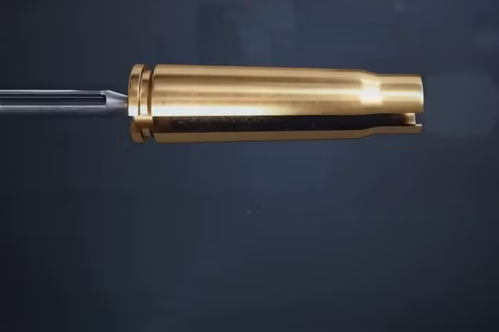 Hình ảnh vỏ đạn nhìn từ bên ngoài.