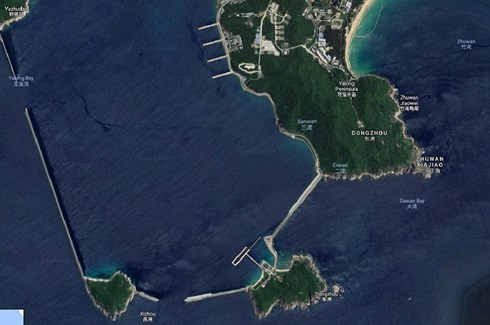 Căn cứ Hải quân Du Lâm ở Hải Nam, Trung Quốc. Ảnh: Global Digital