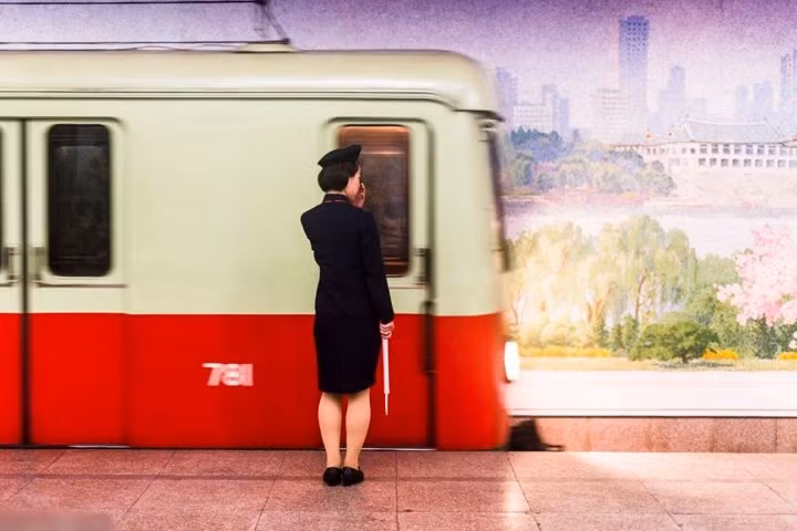 Tàu điện ngầm ở Bình Nhưỡng.