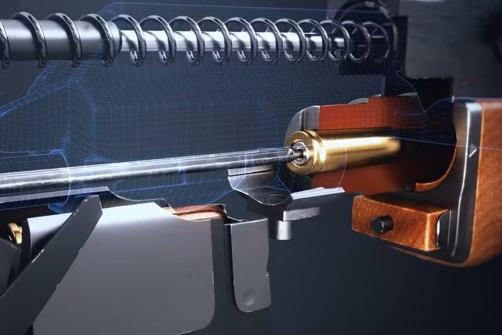 Viên đạn đang nằm trong buồng đạn súng AK-47.