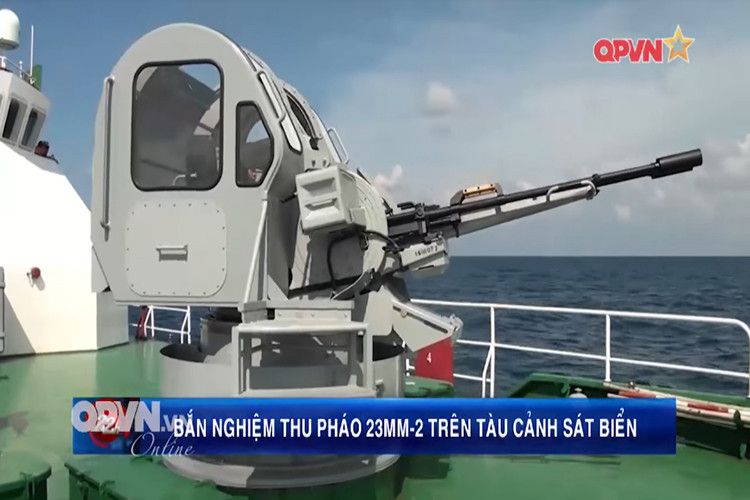 Về tổ hợp pháo 23mm-2ML, đây không phải là trang bị mới của Cảnh sát Biển Việt Nam, khi nó bắt đầu được lực lượng đưa vào trang bị từ một vài năm trở lại gần đây trên nhiều lớp tàu tuần tra khác nhau. Và trong quá trình sử dụng 23mm-2ML đã bộc lộ được những ưu điểm nhất định của mình. Nguồn ảnh: QPVN.
