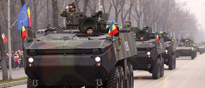 Binh sĩ các nước EU trong cuộc tập trận ở Romania năm 2017. Ảnh: Getty.