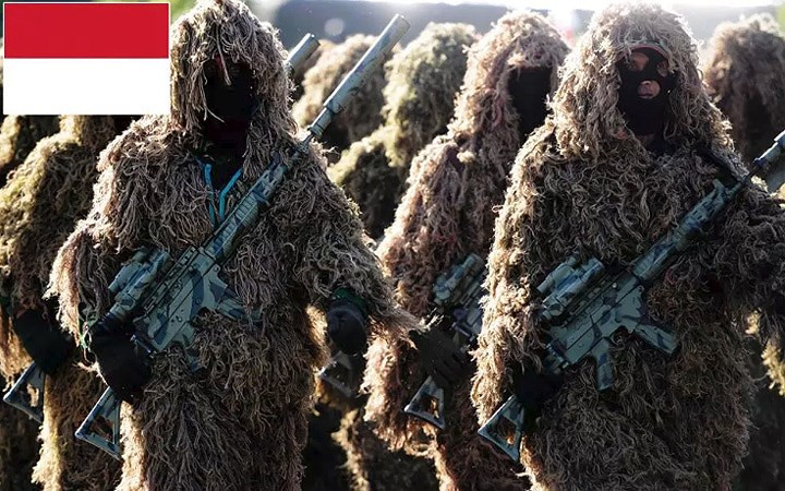 Thứ 14: Indonesia - Ngân sách quốc phòng: 6,9 tỷ USD: Tổng số quân nhân: 975.750; Tổng số máy bay chiến đấu: 441; Xe tăng: 418; Xe chiến đấu thiết giáp: 1.089; Tàu hải quân: 221; Tàu khu trục: 0; Tàu ngầm: 4; Chỉ số sức mạnh: 0,3347.