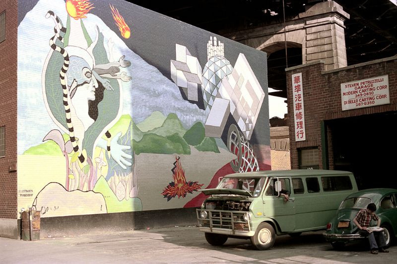 Bức tranh tường nghệ thuật ở số 130 phố Madison. Ảnh: Nick Dewolf.