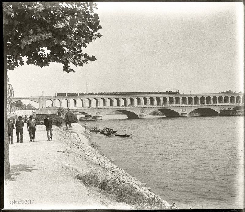 Cầu Auteuil Viaduct ở Paris, 1905. Ảnh: Monsieur Eugène.