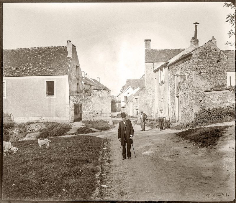 Làng Villemoisson ở ngoại ô thành phố Paris, khoảng năm 1900. Ảnh: Monsieur Eugène.