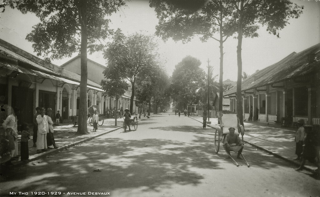 Đại lộ Desvaux, nay là đường Thủ Khoa Huân của thành phố Mỹ Tho. Ảnh tư liệu.
