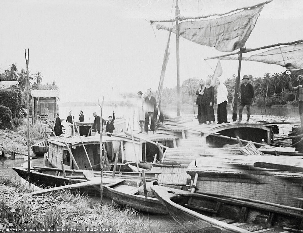 Thuyền bè trên sông Tiền ở Mỹ Tho. Ảnh tư liệu.