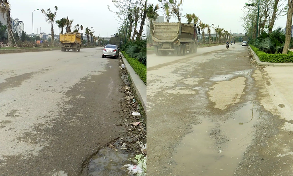 Nhiều đoạn mặt đường còn bị lồi lõm, ổ voi, ổ gà nối tiếp nhau do mỗi ngày "cõng" hàng chục lượt xe tải chở vật liệu di chuyển qua. Đáng chú ý, theo lời người dân những chiếc xe tải chở vật liệu chạy qua con đường này với tốc độ rất nhanh, nhưng không che chắn thùng để bụi bẩn vương vãi khắp đường... Tình trạng này diễn ra như thế nào PV Kiến Thức tiếp tục thông tin đến độc giả ở các bài sau.