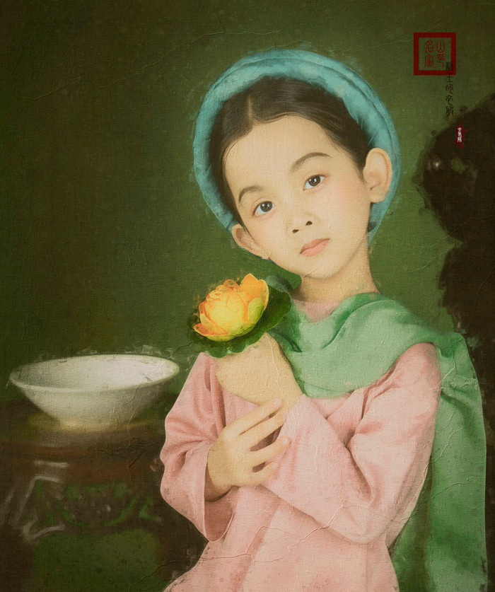 Bé MyMy - con gái nhà thiết kế Đỗ Mạnh Cường - thực hiện bộ ảnh lấy cảm hứng từ các tác phẩm hội họa kinh điển của Lê Phổ, Mai Trung Thứ, Lê Thị Lựu, Vũ Cao Đàm.