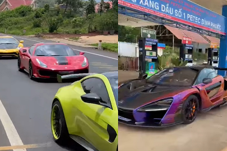 Dàn xe trăm tỷ của Hoàng Kim Khánh phượt ở Tây Nguyên gây sự chú ý lớn của những người yêu xe cũng như các tỉnh thành họ ghé qua.