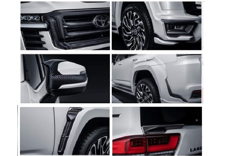 Khann cũng đã chế tác lại bộ mâm đa chấu 22 inch được phay cắt tinh tế đẹp hơn rất nhiều so với mâm 6 chấu đơn trên nguyên bản.