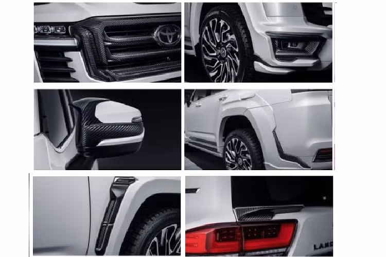 Khann cũng đã chế tác lại bộ mâm đa chấu 22 inch được phay cắt tinh tế đẹp hơn rất nhiều so với mâm 6 chấu đơn trên nguyên bản.