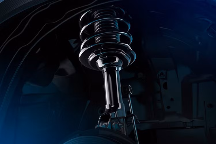 Về hệ thống treo, bộ giảm chấn phía trước của Hitachi Astemo SFRD trên Subaru Forester STI Sport thể thao đã được điều chỉnh bởi bộ phận STI cùng bộ giảm chấn phía sau.