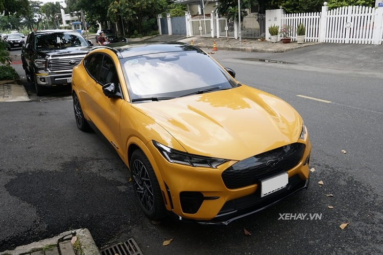 Phần đầu xe không có lưới tản nhiệt mà thay vào đó là tấm ốp nhựa liền khối được thiết kế 3D như rãnh lưới tổ ong. Điểm nhấn đáng chú ý trên “khuôn mặt” của chiếc SUV điện là hệ thống đèn pha LED sắc sảo, cá tính. Cản va trước tạo hình hầm hố và được bổ sung thêm cánh lướt gió, trong khi hốc gió bên hông được tích hợp thanh chia gió nằm ngang.