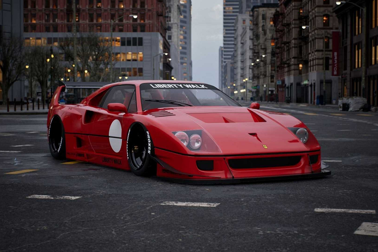 Bộ body kit độ Ferrari F40 bao gồm một tấm chắn bùn phía trước mới, cánh gió hai bên cản, tấm che đèn, cánh gió sau, bộ khuếch tán và chắn bùn rộng hơn cho F40. Thiết kế sửa đổi bổ sung thêm một hốc gió cỡ lớn trên mui xe Ferrari và đặt một ống dẫn NACA duy nhất ở trung tâm, thay vì hai ống dẫn như trên thiết kế ban đầu.