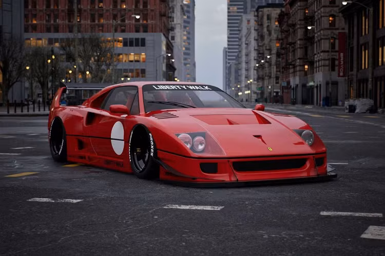 Bộ body kit độ Ferrari F40 bao gồm một tấm chắn bùn phía trước mới, cánh gió hai bên cản, tấm che đèn, cánh gió sau, bộ khuếch tán và chắn bùn rộng hơn cho F40. Thiết kế sửa đổi bổ sung thêm một hốc gió cỡ lớn trên mui xe Ferrari và đặt một ống dẫn NACA duy nhất ở trung tâm, thay vì hai ống dẫn như trên thiết kế ban đầu.