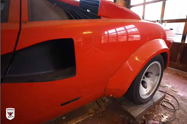 Bất chấp lượng công việc vất vả, chưa kể mùi khó ngửi, Larry vẫn nói rằng chiếc Lamborghini Countach này là một trong những phát hiện yêu thích của anh ấy.