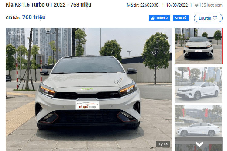 Có thể nói, KIA K3 1.6 Turbo GT 2022 mới là phiên bản cao cấp nhất của K3. Do lượng xe giao đến tay khách hàng không nhiều nên những chiếc KIA K3 GT 2022 siêu lướt đang nhận được sự quan tâm lớn của người tiêu dùng trong nước.