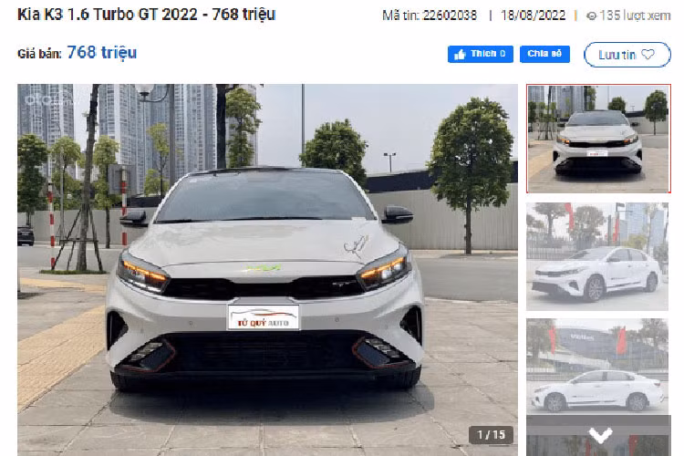 Có thể nói, KIA K3 1.6 Turbo GT 2022 mới là phiên bản cao cấp nhất của K3. Do lượng xe giao đến tay khách hàng không nhiều nên những chiếc KIA K3 GT 2022 siêu lướt đang nhận được sự quan tâm lớn của người tiêu dùng trong nước.
