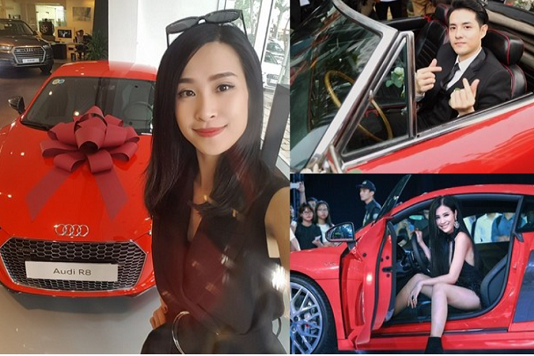 Hiện chiếc siêu xe Audi R8 V10 Plus màu đỏ từng của Đông Nhi và Ông Cao Thắng đã được dán đề-can màu trắng và đang định cư ở Hà Nội. So với thế hệ cũ, Audi R8 V10 Plus có thiết kế mới ở đèn pha, lưới tản nhiệt hình tổ ong mạ crôm và hai thanh dựng dọc ở hốc gió trước chiếc siêu xe Audi R8 V10 Plus này còn được trang bị đèn Laser.