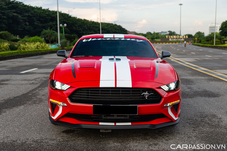 Chiếc Ford Mustang High Performance siêu lướt này sở hữu nhiều nâng cấp ở phần ngoại thất cũng như động cơ được tăng lên 20 mã lực so với phiên bản tiêu chuẩn. Ở phiên bản này, điểm khác biệt dễ thấy nhất ở ngoại thất xe chính là phần lưới tản nhiệt được thiết kế lại với logo chú ngựa hoang đặc trưng.