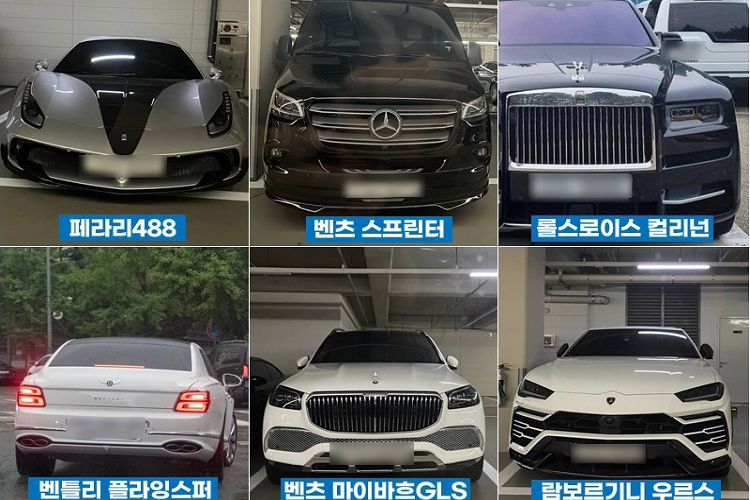 Bên cạnh đó, "hung thần săn ảnh" của các ngôi sao Hàn Quốc còn công bố bộ sưu tập siêu xe của Kang Jong Hyun nhanh chóng thu hút giới mê xe vì xuất hiện đầy đủ các thương hiệu xe nổi tiếng như Mercedes-Benz, Bentley, Rolls-Royce cùng 2 hãng siêu xe là Ferrari và Lamborghini.