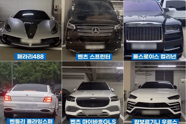 Bên cạnh đó, "hung thần săn ảnh" của các ngôi sao Hàn Quốc còn công bố bộ sưu tập siêu xe của Kang Jong Hyun nhanh chóng thu hút giới mê xe vì xuất hiện đầy đủ các thương hiệu xe nổi tiếng như Mercedes-Benz, Bentley, Rolls-Royce cùng 2 hãng siêu xe là Ferrari và Lamborghini.