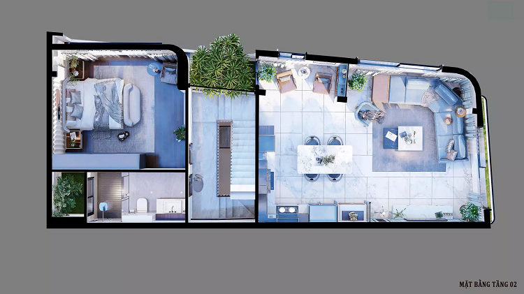 Nha pho ket hop van phong dep sac net, khong gian song sieu sang-Hinh-2