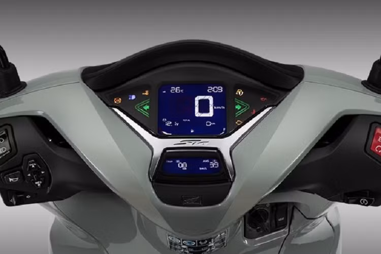 Nguồn sức mạnh của Honda SH350i 2023 tiếp tục là khối động cơ eSP+ xi-lanh đơn 4 van, SOHC, phun xăng điện tử PGM-FI, dung tích 329cc, đạt tiêu chuẩn khí thải Euro 4.