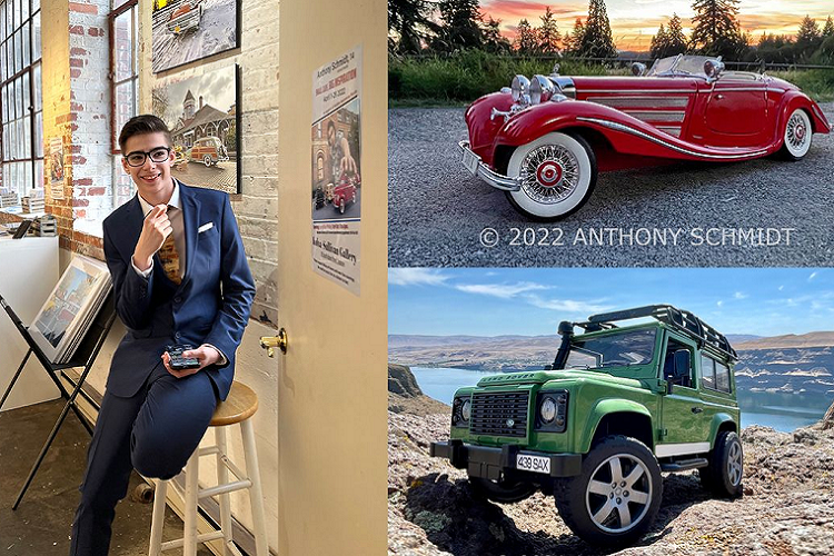 Anthony Schmidt chia sẻ rằng cậu có niềm đam mê với những chiếc xe ôtô đồ chơi từ hồi 3 tuổi. Đến 6 tuổi, cậu bắt đầu chụp ảnh những chiếc xe của mình bẳng Iphone. Điều đáng nói là Anthony không chỉ chụp ảnh đơn thuần, mà sử dụng nhiều bối cảnh, phông nền thật để biến những chiếc ôtô mô hình trở nên như thật đến kinh ngạc.