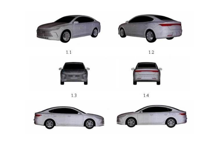 Theo dữ liệu của Cục sở hữu trí tuệ, trong tháng 2, BYD nộp đơn đăng ký sở hữu trí tuệ kiểu dáng hai mẫu xe. Trong đó, đáng chú ý nhất là BYD Destroyer 05 2022 mới. Đây là mẫu xe mới, thuộc phân khúc sedan hạng C, sử dụng động cơ plug-in hybrid, vừa ra mắt tại triển lãm ôtô Quảng Châu tháng 11/2021.