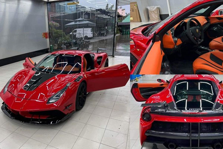 Đây là 1 trong 2 chiếc siêu xe Ferrari 488 GTB độ body kit Misha Design đang có mặt tại Việt Nam, chiếc còn lại thuộc sở hữu của tay chơi Cường Đô la, vị đại gia kín tiếng mới cùng vợ sang Malaysia để trải nghiệm các dòng siêu xe McLaren. 