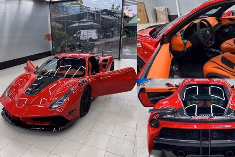 Đây là 1 trong 2 chiếc siêu xe Ferrari 488 GTB độ body kit Misha Design đang có mặt tại Việt Nam, chiếc còn lại thuộc sở hữu của tay chơi Cường Đô la, vị đại gia kín tiếng mới cùng vợ sang Malaysia để trải nghiệm các dòng siêu xe McLaren. 