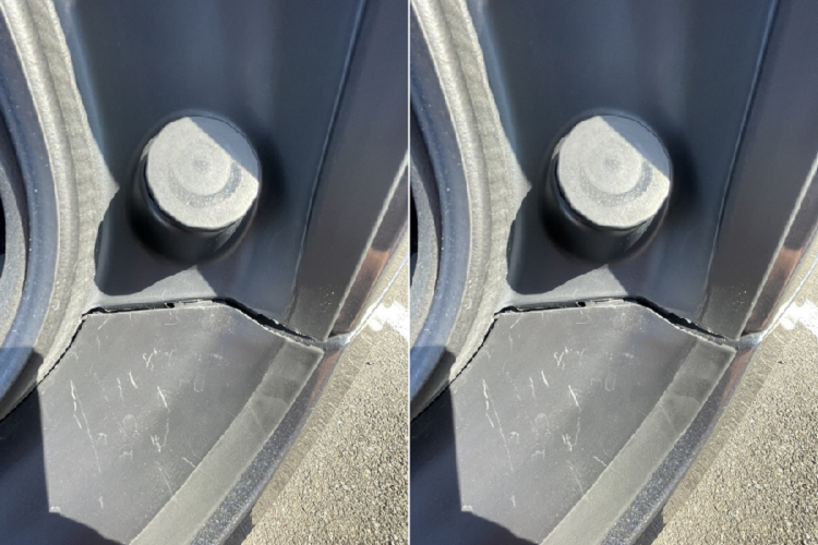 Tuy nhiên, đáng lo ngại hơn cả là việc lốp xe trước - sau không trùng khớp, lốp trước là loại Michelin Latitude Sport 3 mùa hè có kích thước 255/45R20 trong khi lốp sau là loại đa mùa Continental CrossContact LX Sport 275/45R20. 