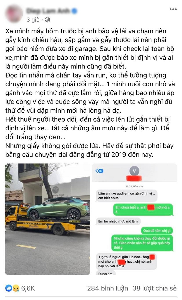 Audi Q8 tien ty cua Diep Lam Anh bi len gan thiet bi dinh vi-Hinh-3