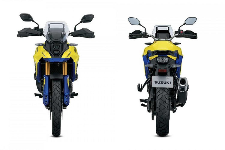 Ra mắt trong triển lãm EICMA 2022, mẫu xe môtô Suzuki V-Strom 800DE 2023 sở hữu ngoại hình tương tự các phiên bản còn lại trong dòng V-Strom. Tuy nhiên, mẫu mô tô tầm trung này đã được bổ sung các trang bị tiện nghi hiện đại hơn như đèn pha LED 2 tầng, bảng đồng hồ kỹ thuật số với màn hình màu TFT LCD 5 inch, kính chắn gió 3 mức và cổng sạc USB.