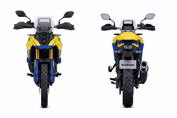 Ra mắt trong triển lãm EICMA 2022, mẫu xe môtô Suzuki V-Strom 800DE 2023 sở hữu ngoại hình tương tự các phiên bản còn lại trong dòng V-Strom. Tuy nhiên, mẫu mô tô tầm trung này đã được bổ sung các trang bị tiện nghi hiện đại hơn như đèn pha LED 2 tầng, bảng đồng hồ kỹ thuật số với màn hình màu TFT LCD 5 inch, kính chắn gió 3 mức và cổng sạc USB.