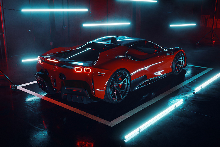 Gói độ RYFT cho Ferrari SF90 này bao gồm hơn 20 chi tiết mới được làm bằng sợi carbon, ống xả được làm thủ công và bộ mâm xe độ có họa tiết chữ Y bắt mắt và thể thao hơn.