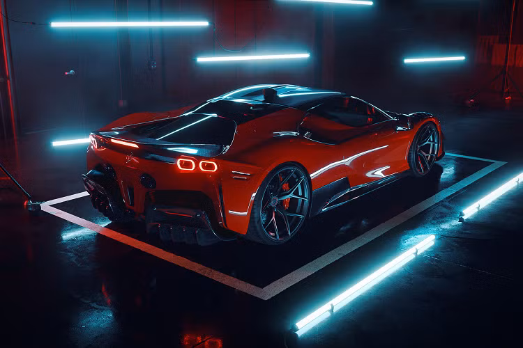 Gói độ RYFT cho Ferrari SF90 này bao gồm hơn 20 chi tiết mới được làm bằng sợi carbon, ống xả được làm thủ công và bộ mâm xe độ có họa tiết chữ Y bắt mắt và thể thao hơn.