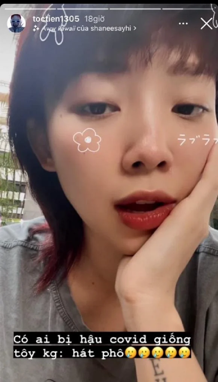 Toc Tien tiet lo giong hat bi anh huong sau khi mac COVID-19