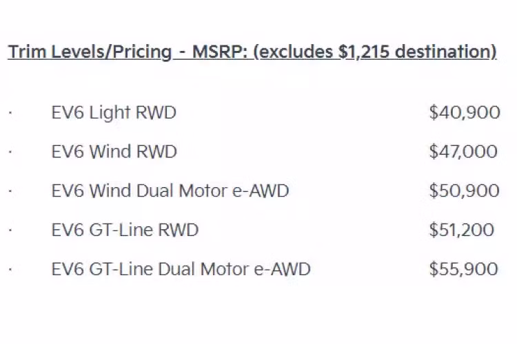 Về trang bị, Kia EV6 Light 2022 mới có đèn LED chiếu sáng, la-zăng hợp kim 19 inch. Người mua cũng sẽ tìm thấy cụm công cụ kỹ thuật số 12,3 inch và hệ thống thông tin giải trí 12,3 inch với định vị GPS cũng như khả năng tương thích Android Auto và Apple CarPlay có dây.